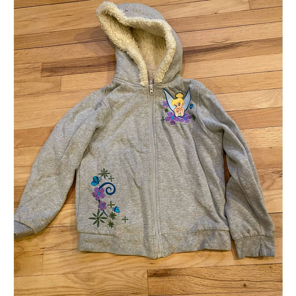 Vintage Disney Tinkerbell Grey Zip Up Jacket - Picture 2 of 10